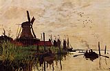 Windmill at Zaandam 1 by Claude Monet